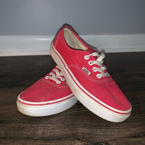 womens red vans shoes